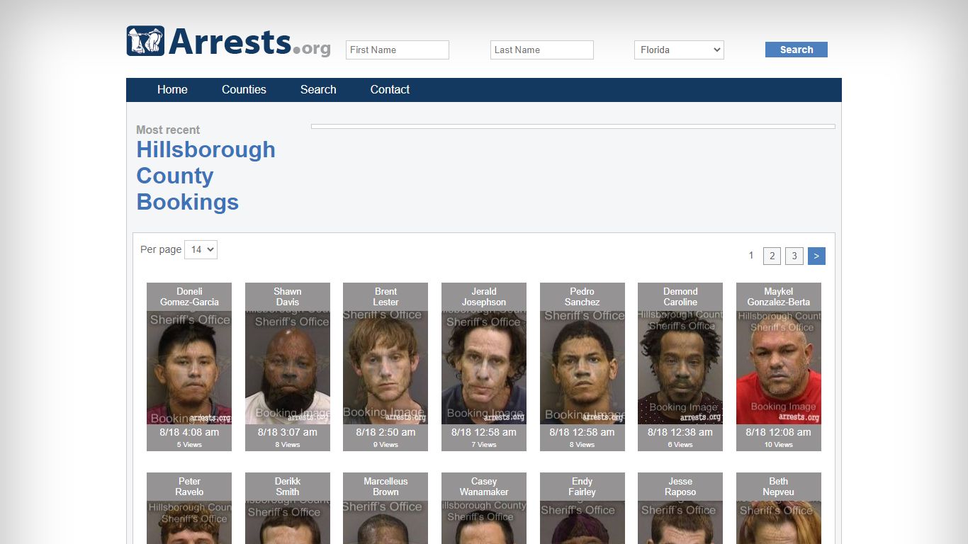 Hillsborough County Arrests and Inmate Search